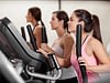 Working out in elliptical trainer