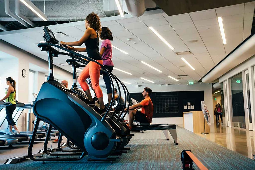 Women-on-Stairmaster after stepmill repair