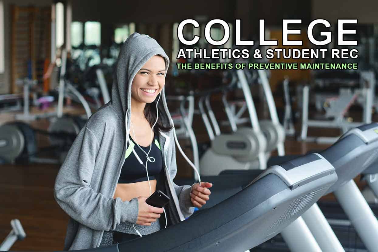 college girl on treadmill