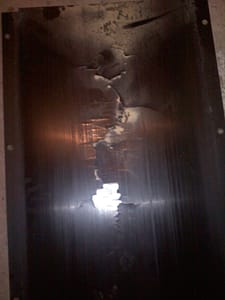 damaged treadmill deck