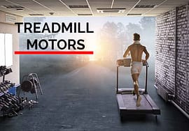 Man running to test his treadmill drive motor