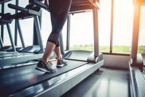 woman on a treadmill