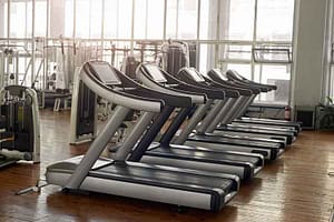 Row-of-Commercial-treadmill