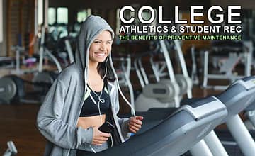 college girl on treadmill