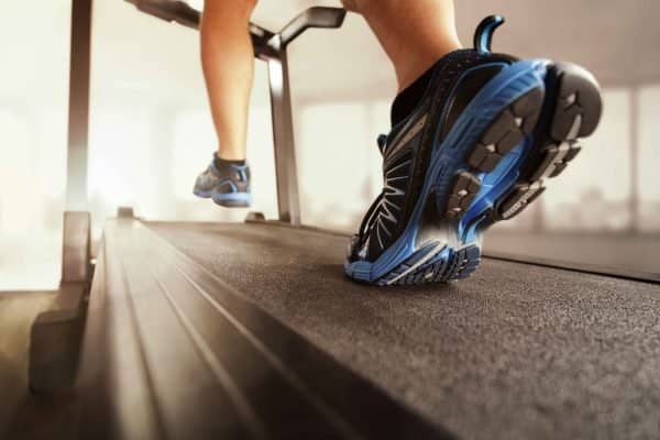 Running on a treadmill