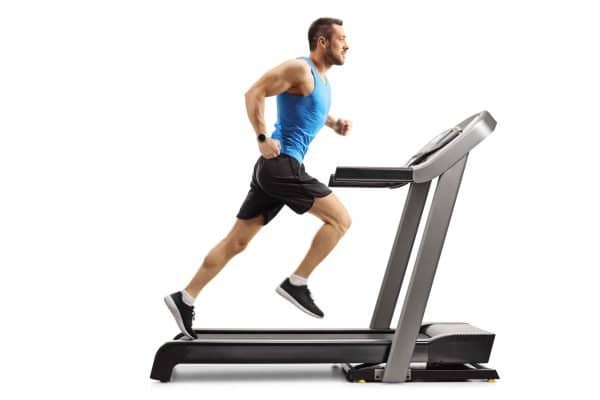 Man running on treadmill