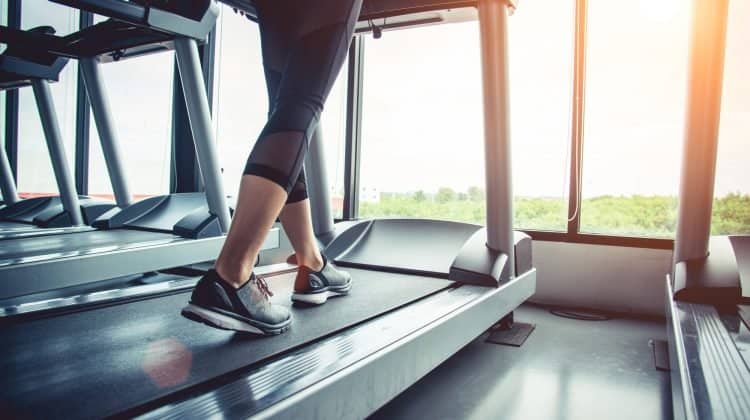 Woman on treadmill